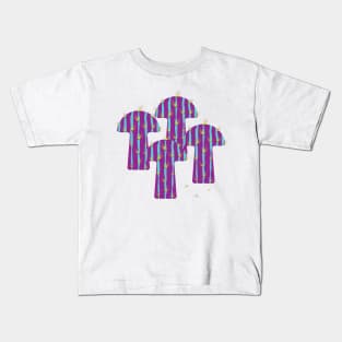 Violet blue mushroom cactus Kids T-Shirt